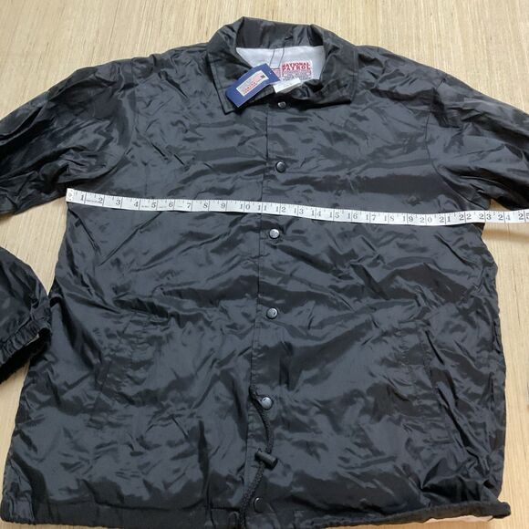 National Patrol Coach Mens Navy Black Nylon Snap Button Jacket Size Medium New - Picture 4 of 6